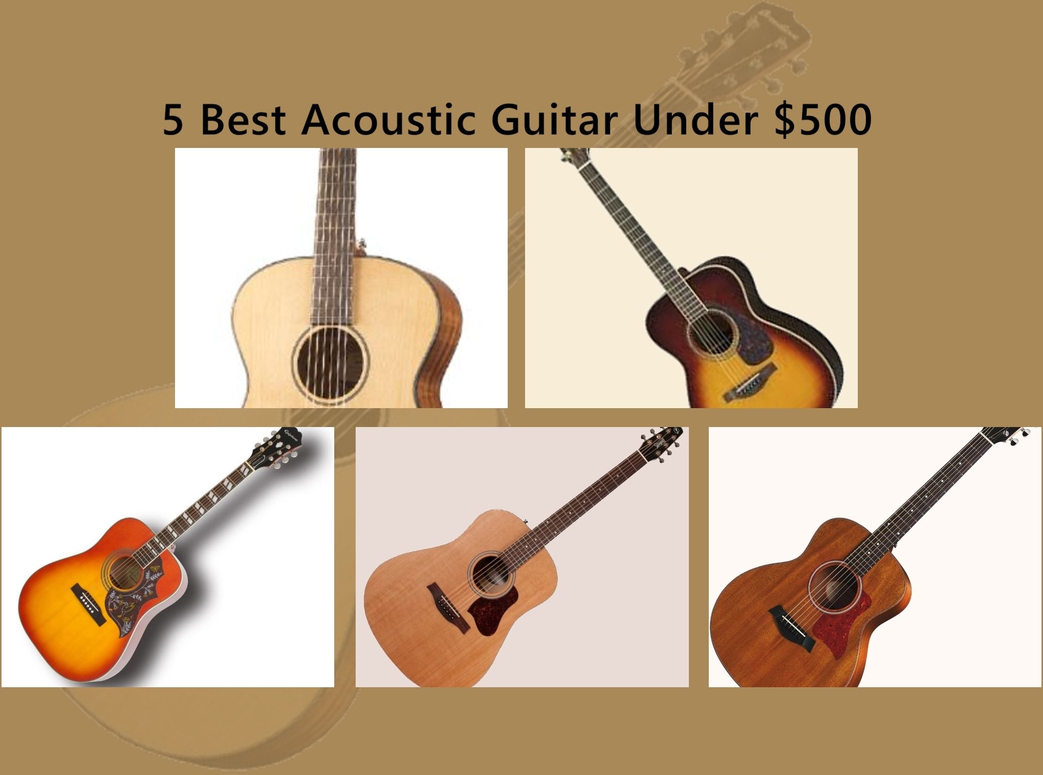 5 Best Acoustic Guitar Under $500 - Guitars To Go