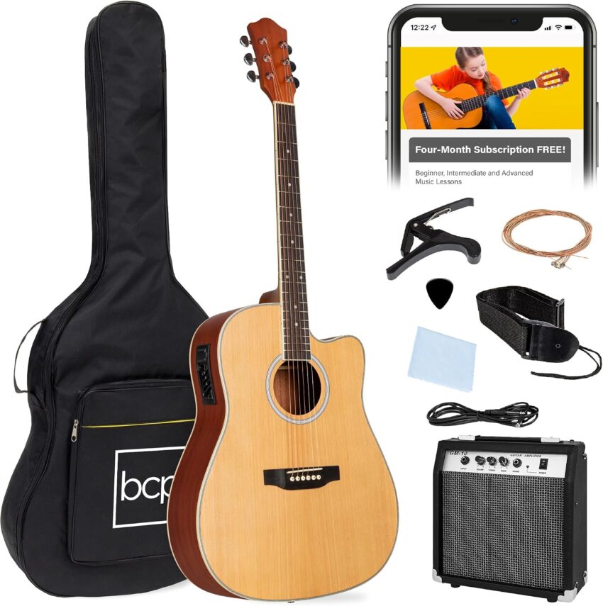 acoustic guitar package with case
