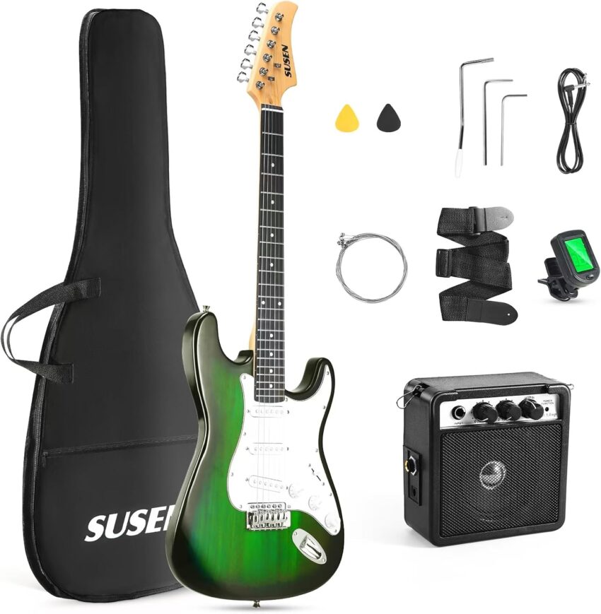 electric guitar package with amp