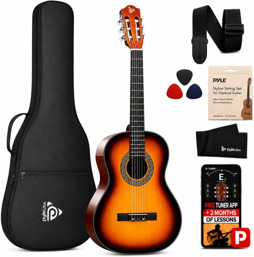 acoustic guitar package with case