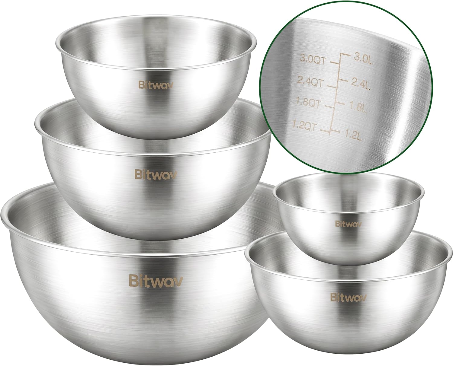 Amazon Basics Stainless Steel Bowls