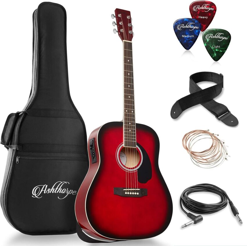 acoustic guitar package with case